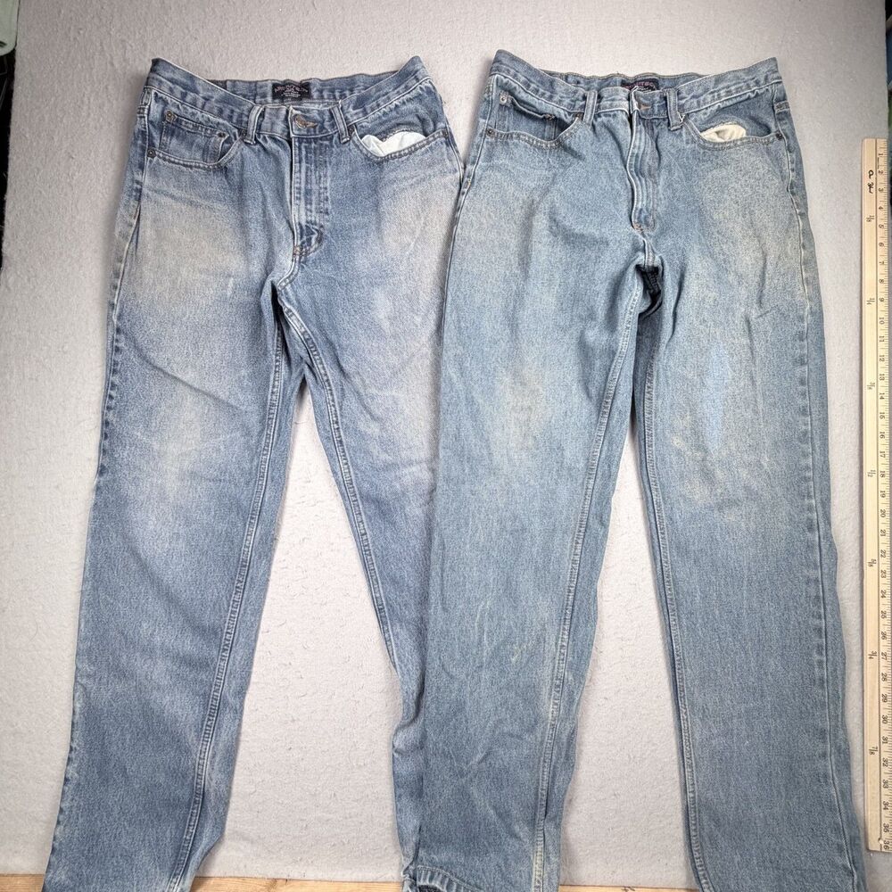Men's Work Jeans Lot of 2 Architect 33/34 34/34 Utility Carpenter Factory